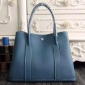 AAA Imitation Hermes Small Garden Party 30cm Tote In Jean Blue Leather HT01230