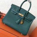 AAAAA Hermes Malachite Clemence Birkin 25cm Handmade Bag HT00456