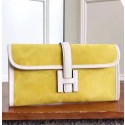 Best 1:1 Hermes Yellow Suede Jige Elan 29 Clutch Bag HT01118