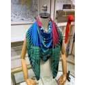 Best Quality Hermes Turquoise Peuple du Vent Bandana Shawl HT01164