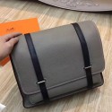 Cheap Hermes Bicolor Steve 35 Messenger Grey Bag HT01361