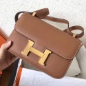 Cheap Hermes Epsom Constance 24cm Brown Handmade Bag HT00526