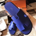 Cheap Hermes Izmir Sandals In Electric Blue Epsom Leather HT00549