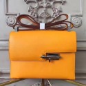 Copy Best Quality Hermes Yellow Goatskin Verrou Shoulder Handmade Bag HT00583