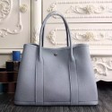 Designer Hermes Small Garden Party 30cm Tote In Lin Blue Leather HT00807