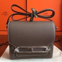 Fake Hermes Mini Sac Roulis Bag In Etoupe Swift Leather HT00864