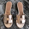 Fake Hermes Oasis Sandals In Gold Swift Leather HT00935