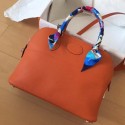 Fake Hermes Orange Clemence Bolide 35cm Handmade Bag HT01015