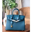 Fashion Hermes Herbag Zip PM 30cm Bag In Blue HT00082