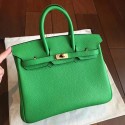 Hermes Bamboo Clemence Birkin 25cm Handmade Bag HT00383