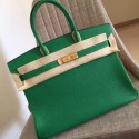 Hermes Bamboo Clemence Birkin 35cm Handmade Bag HT00695