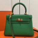 Hermes Bamboo Clemence Kelly 20cm GHW Bag HT00329