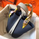 Hermes Bicolor Picotin Lock PM 18cm Sapphire Bag HT00101