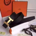 Hermes Black Epsom Kits Belt Constance Buckle HT01207