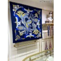 Hermes Blue Couvertures Nouvelles Giant Scarf HT00659