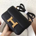 Hermes Epsom Constance 24cm Black Handmade Bag HT00779