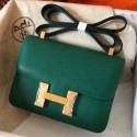 Hermes Epsom Constance 24cm Malachite Handmade Bag HT00582