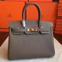 Hermes Etoupe Epsom Birkin 30cm Handmade Bag HT00318