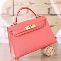 Hermes Flamingo Epsom Kelly Mini II 20cm Handmade Bag HT00454