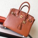 Hermes Gold Swift Birkin 25cm Handmade Bag HT00886