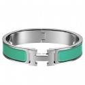 Hermes Green Enamel Clic H PM Bracelet HT00698