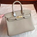 Hermes Grey Epsom Birkin 25cm Handmade Bag HT00078