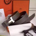 Hermes Grey Epsom Kits Belt Constance Buckle HT01169