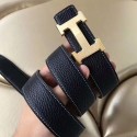 Hermes H Belt Buckle &amp; Black Clemence 32 MM Strap HT00269