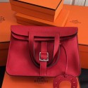 Hermes Halzan Bag In Red Clemence Leather HT00671