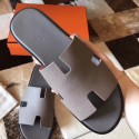 Hermes Izmir Sandals In Grey Epsom Leather HT00768