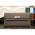 Hermes Kelly Longue Wallet In Etoupe Epsom Leather HT00471