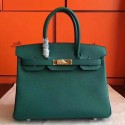 Hermes Malachite Epsom Birkin 30cm Handmade Bag HT00492