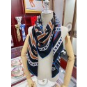 Hermes Marine Rayure Banquier Muffler Stole HT01158