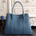 Hermes Medium Garden Party 36cm Tote In Blue Jean Leather HT00417