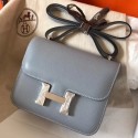 Hermes Mini Constance 18cm Epsom Blue Lin Bag HT00332