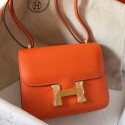 Hermes Mini Constance 18cm Orange Epsom Bag HT00047