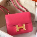 Hermes Mini Constance 18cm Rose Lipstick Epsom Bag HT00416