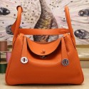 Hermes Orange Clemence Lindy 34cm Bag HT01331