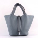 Hermes Picotin Lock Bag In Blue Lin Leather HT00727