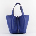 Hermes Picotin Lock Bag In Electric Blue Leather HT00361