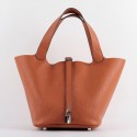 Hermes Picotin Lock Bag In Orange Leather HT01143