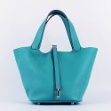 Hermes Picotin Lock Bag In Turquoise Leather HT00697