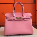 Hermes Pink Epsom Birkin 30cm Handmade Bag HT00953