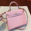 Hermes Pink Epsom Kelly 25cm Sellier Handmade Bag HT01227