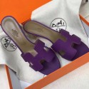 Hermes Purple Epsom Oasis Sandals HT00799