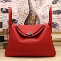 Hermes Red Clemence Lindy 30cm Bag HT00903