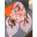 Hermes Red Peuple du Vent Bandana Shawl HT00771