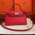 Hermes Red Swift Kelly Mini II 20cm Handmade Bag HT00213