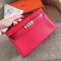 Hermes Red Swift Kelly Pochette Handmade Bag HT01292