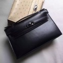 Hermes So Black Kelly Pochette Handmade Bag HT01287